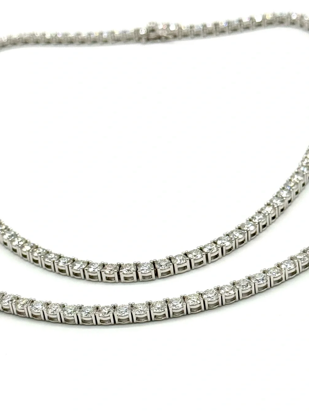 925 Silver, 4mm Moissanite Tennis Chain & Bracelet Set